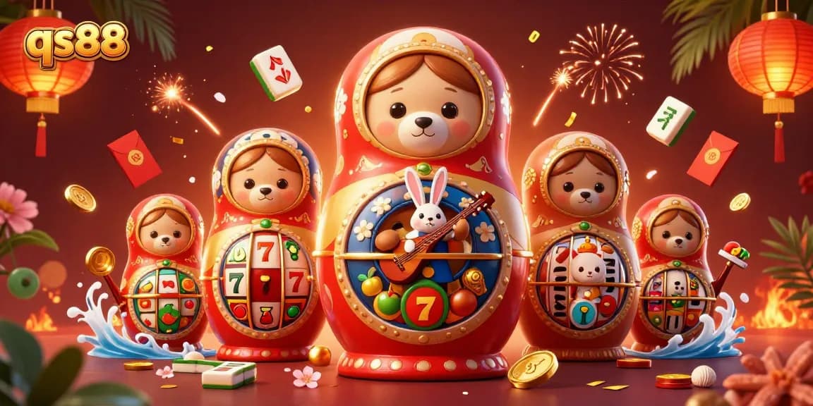 Spin the reels and win big with qs88 in this vibrant, engaging casino scene.