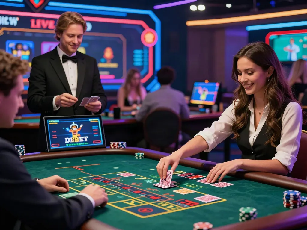 Dynamic online gaming scene at http://debet-onl.com with engaging players and a live casino atmosphere.