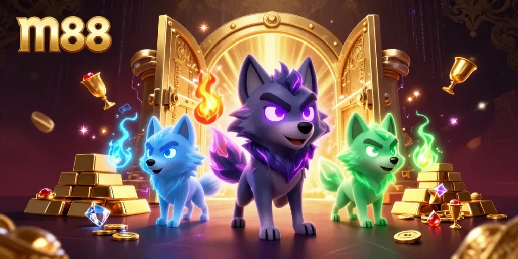Engage in thrilling m88 casino adventures featuring spectral wolves and treasures.
