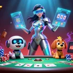 Experience immersive gambling thrills with UFABET's vibrant casino illustration.