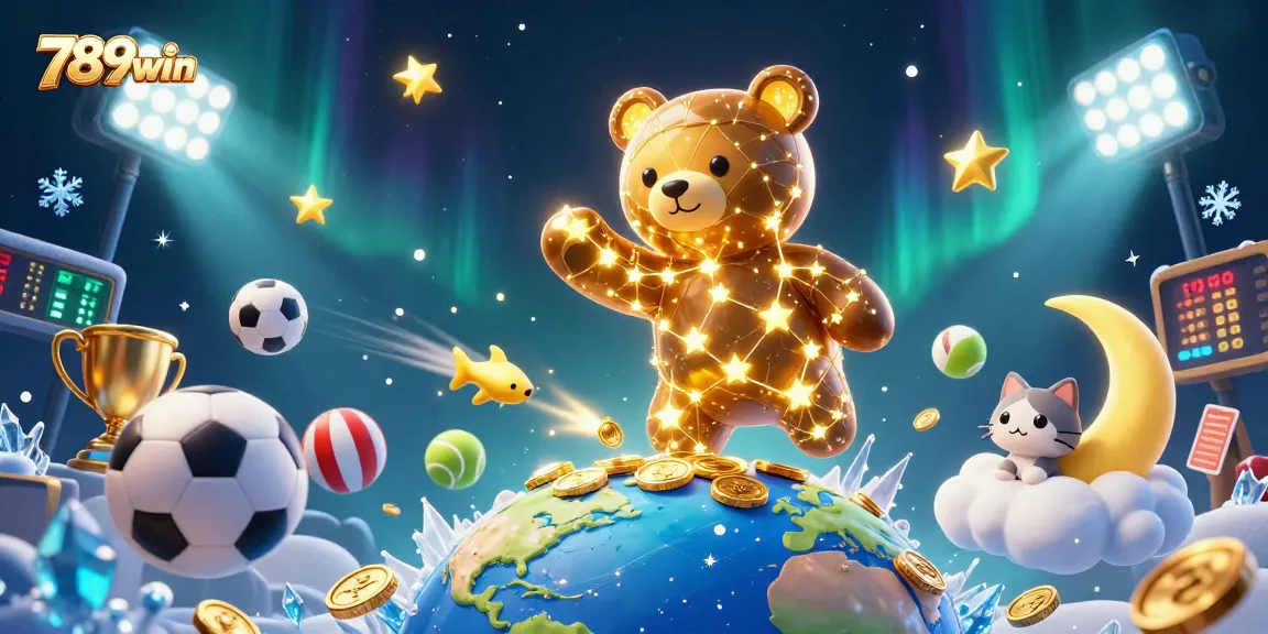 Experience the excitement of winning at 789win with dynamic casino-themed 3D illustration art.
