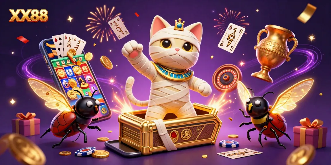 Experience the excitement of XX88 at the vibrant pyramid casino with 3D characters and dynamic games.
