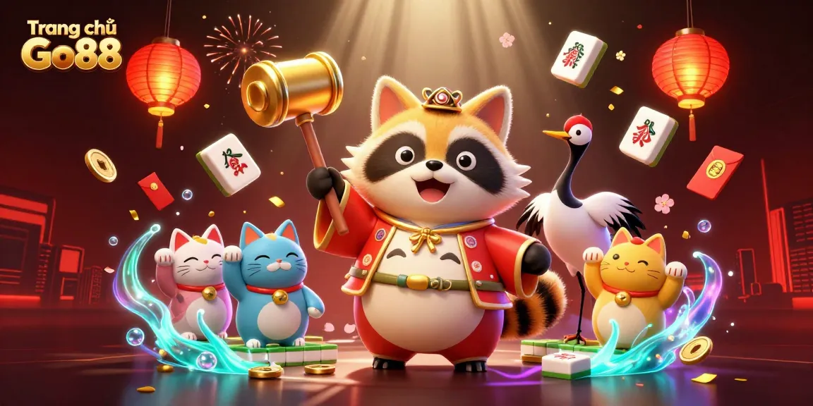 Engage with exciting games at Trang chủ Go88, featuring vibrant casino elements and 3D characters.