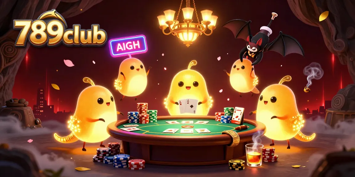 Play thrilling games at 789club with vibrant casino elements and dynamic glowworm lighting.