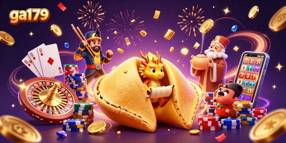 Engage with ga179 and win with the 3D golden fortune cookie and casino excitement.