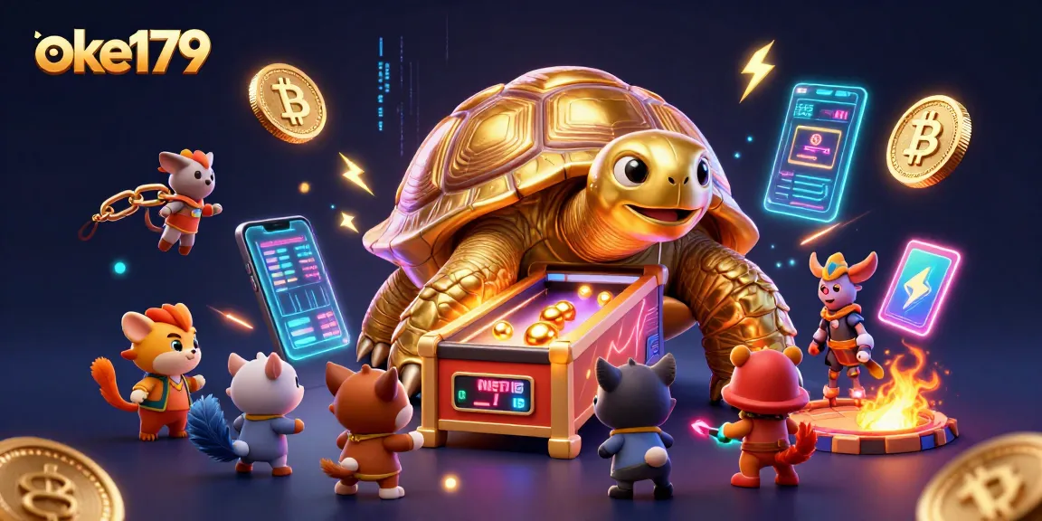 Engage in the thrilling cockfighting scene at oke179 with golden tortoise and exciting game elements.