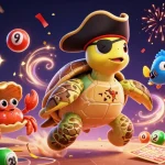 Experience excitement with GO99 as pirate turtle and friends win big in a vibrant casino theme.